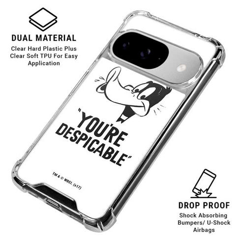 Looney Tunes Daffy Duck Youre Despicable Google Pixel 10 Clear Case